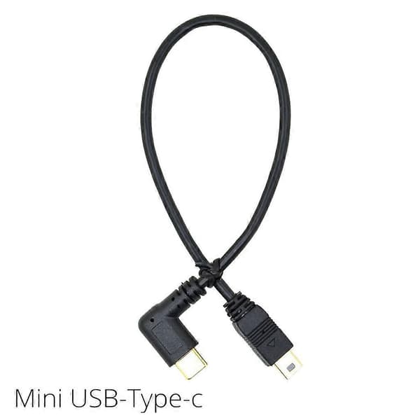 Mini USB till Typ C Adapterkabel 90 Grader USB 3.1 Typ C till MiniUSB Konvertera Anslut och Överför Data Enkelt