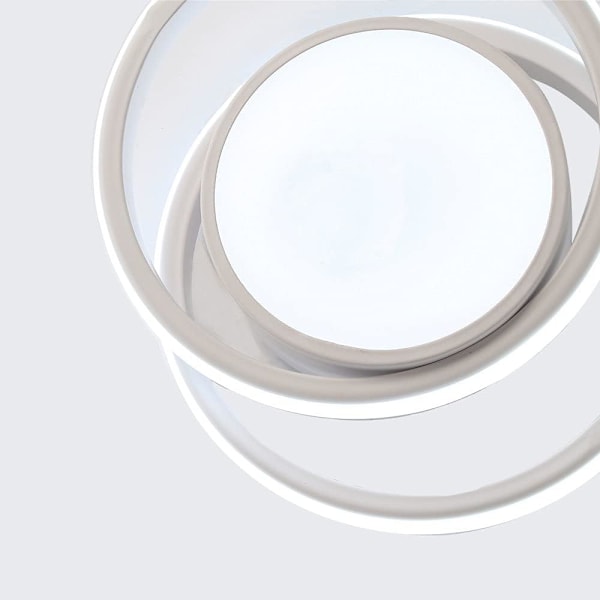 2 KPL LED-kattovalaisin, alumiinia, kaksoispyöreä, valkoinen, 32 W, 27*22*6 CM, valkoinen valo, 220 V, 6500 K 1PCS