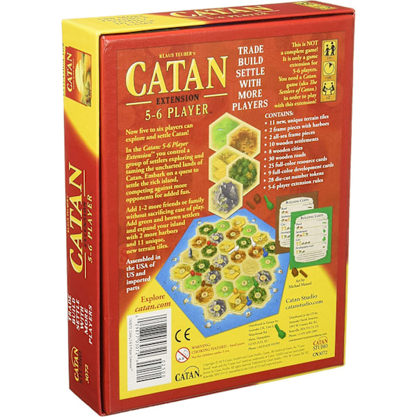 Adventures of Catan brädspel för vuxna och familjer från 10 år och uppåt Catan Red Expansion 5-6