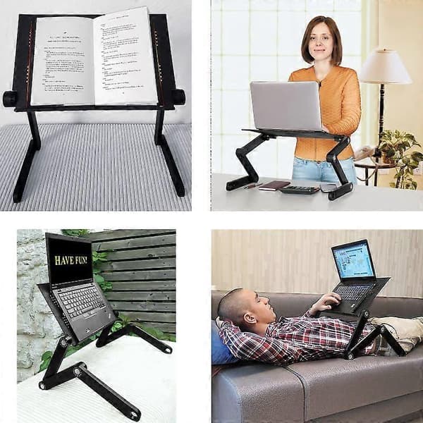 Tatkraft, Newton - Fleksibelt Laptopbord sort
