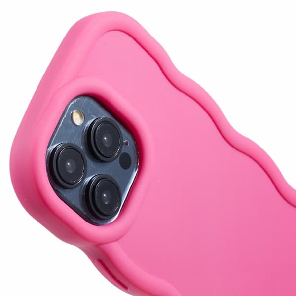 Kompatibel med iPhone 15 Pro Mobilskal Vågig Rosa 28