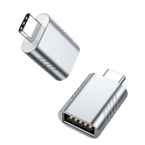 1 par USB C till USB-adapter USB3.2 hona till typ C hane-adapter stöder upp till 10 Gbit/s hastighetsladdning för olika D space silver
