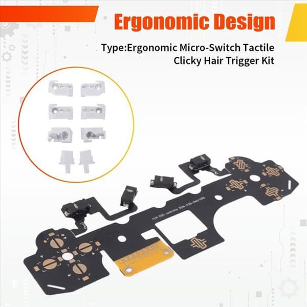 Ergonomisk Touch Trigger Kit med Mikro-Switch til Controller til BDM-030/040/050, Skulderknap, Mus B