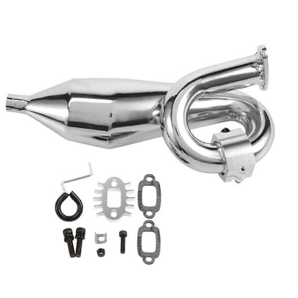 Eksosrør for 1/5 Baha Rovan Baja 5B Kingmotor RC Bil Racing Leker Deler Silver