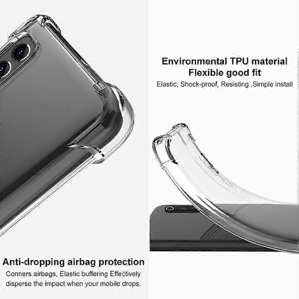 HTC Desire 20 Pro IMAK Kokonaisvaltainen Iskunkestävä Airbag TPU-kotelo Näytönsuojalla 12