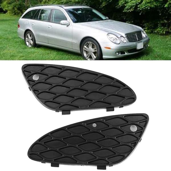 Främre vänster och höger stötfångargrill Insats Mesh Cover för E- W211 E320 E350 E500 2003-2006 black