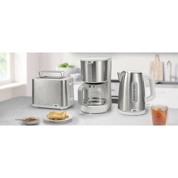 Filter Coffee Machine - Braun - KF 1500 WH - 10 cups - Dishwasher safe - White Vit. Nej