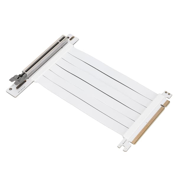 PCIe Extension Cable 15cm 128Gbps High-Speed X16 3.0 Riser Card for Graphics Audio Network Card White