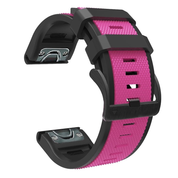 Klockband Watch Lätt att montera Silikon Snygg Slitstark 22/26 Pink and Black 26mm