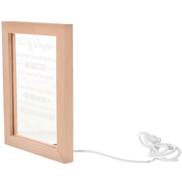 Varm Ljus Bilderram Lysande Fotoram Rektangulär Plast 1st Khaki 17x13cm