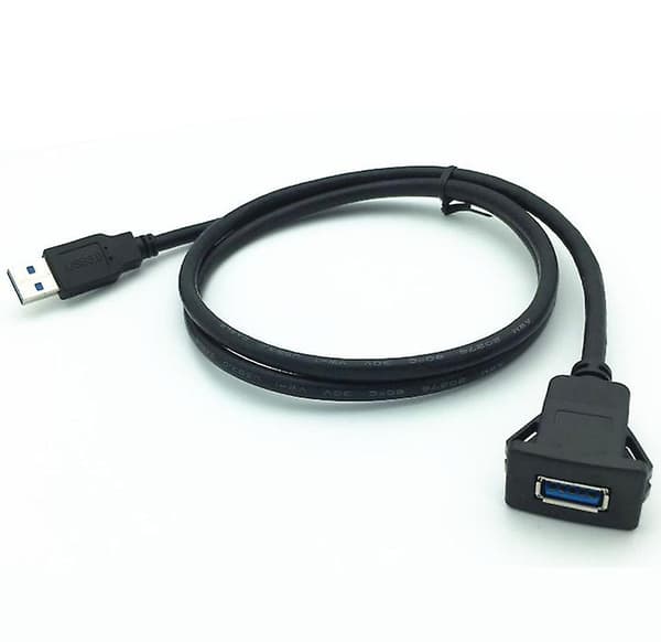USB Panel Flush Mount Kabel USB 3.0 Forlænger USB Mount, Dash Mount, Flush Mount, Panel Mount Kabel, Til Bil, Båd, Motorcykel (firkantet enkelt USB 3.0