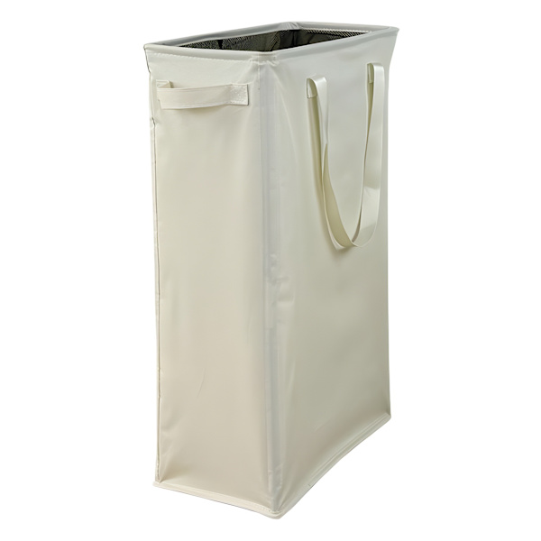2-pack Slim Laundry Basket, Foldable Laundry Hamper, Thin Dirty Clothes Storage, Slim Foldable Laundry Bag, Space-Saving Basket Beige