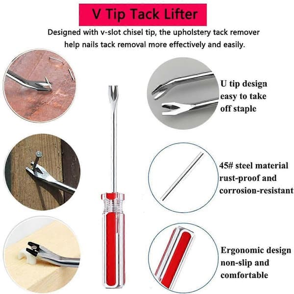 4 Pcs Staple Remover - Puller Nail Removal Tool Set Nail Pliers, Staple Remover, -Lifter, Fastener