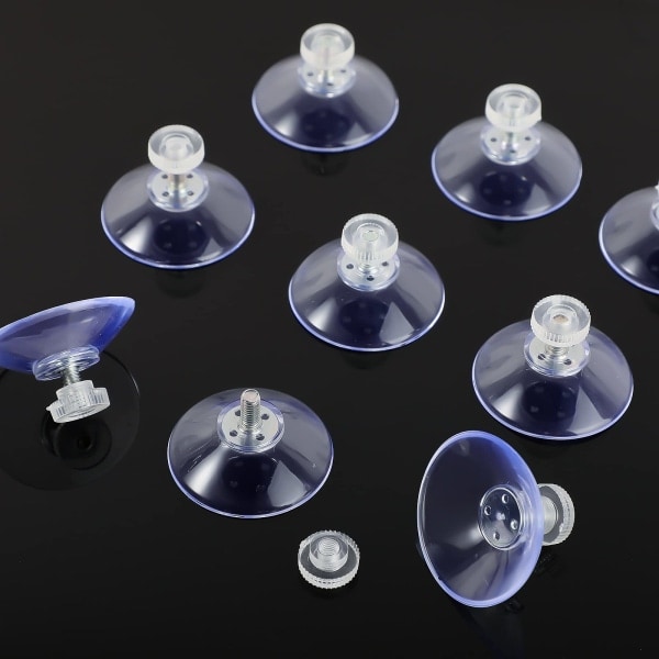 12 stora sugproppar plast sugproppar transparenta antikollisions sugproppar gummi skruv mutter metall sugpropp stark (40M5-10)