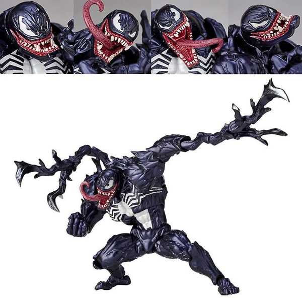 Venom Action Figur, Alla leder Rörliga leksaker Figurer Venom Samlarmodell med utbytbara tillbehör för fans