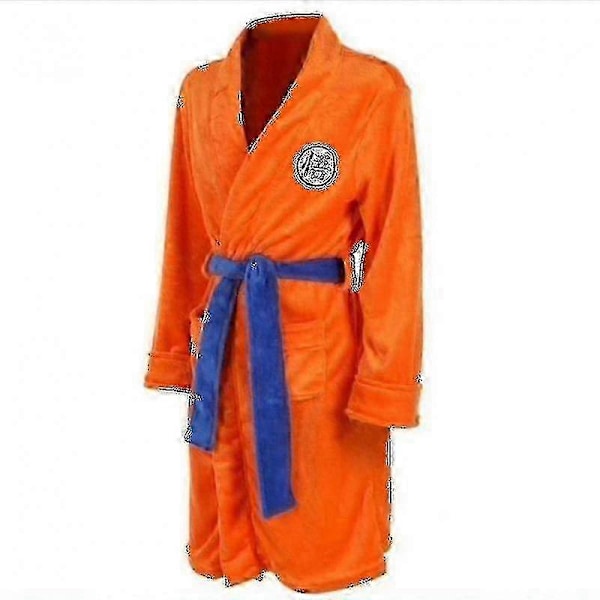 Anime Son Goku Fleece Fortykkede Badekåbe Morgenkåbe Par Hjemmekostume Z L 160-175