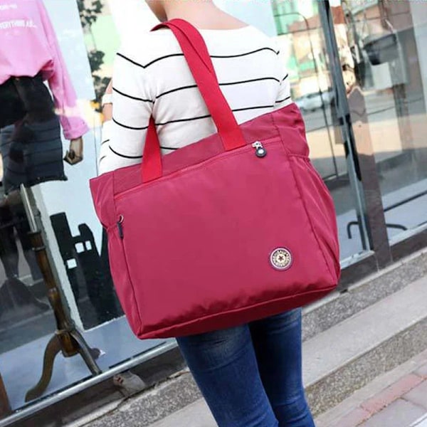 Vattentät Oxford Canvas Väska för Kvinnor, Stor Resväska, Axelväska, Shoppingväska Pájaro de la suerte