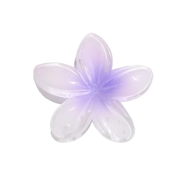 Mode Äggblomma Hårklämmor för Kvinnor Böhmisk Stil Blomma Stor Hårklo Hårnål Strandsemester Flickor Håraccessoarer beige purple