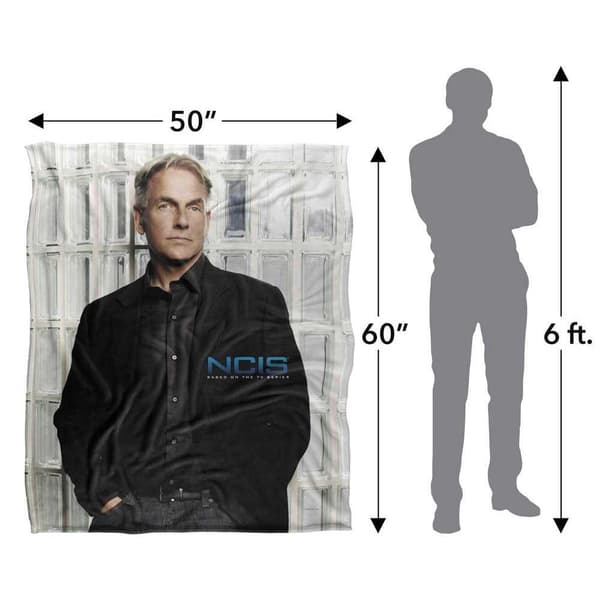 NCIS Silkeagtig Glasvæg Superblød Tæppe One Size Grå/Sort Grey/Black One Size