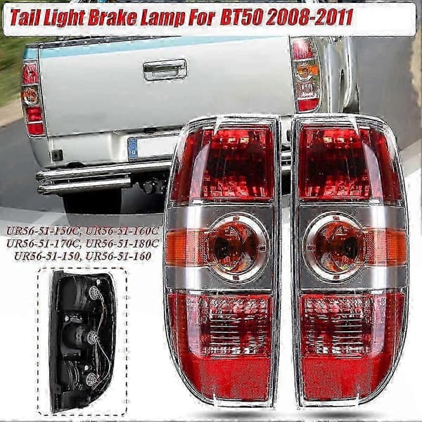 2 st Bakre Bakljusmontering för Mazda BT-50 2007-2011 UR56-serien med Kablar