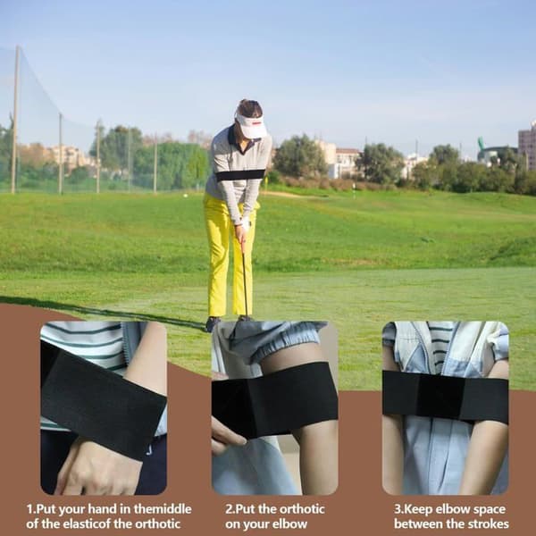 1 Golfträningsband, elastiskt, svingkorrigering, armsynkronisering, för nybörjargolfare och .