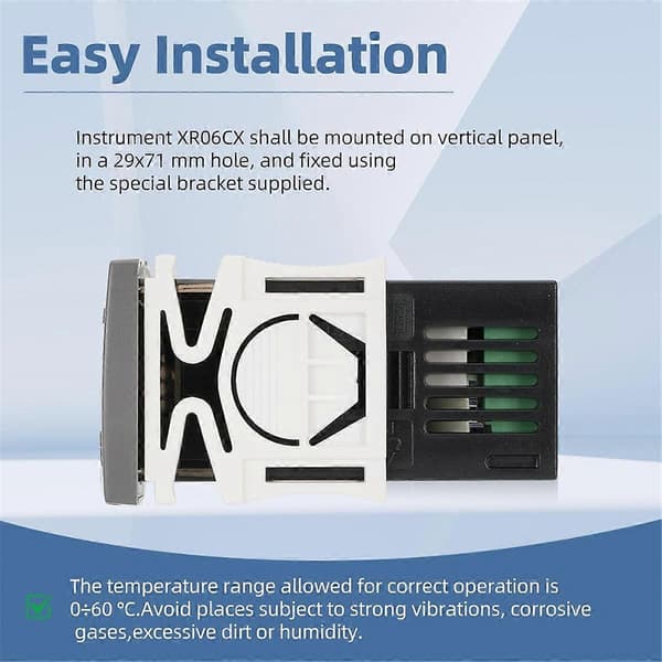 XR06CX-4N1F1 Temperaturkontrollere, Programmerbar Digital Termostat med Sensorprobe