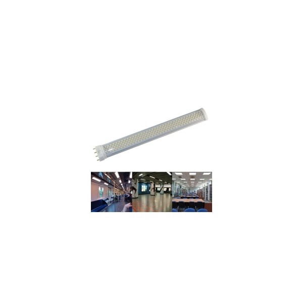 Vitt LED-rör 15W/1140LM ​​högkvalitativt aluminium ljusbeständigt varmt energibesparande rör, bastyp: PL