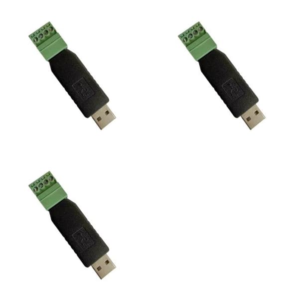 3X Wiegand WG til USB 5V Konverteringsmodul Plug and Play WG til USB til HID-USB Tastatur, ABS, Sort
