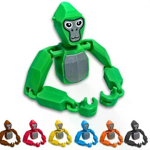Gorilla Tag Figurin Figurer Leksaker Actionmodeller Mobil Leksak Present 3D-Printad Light blue