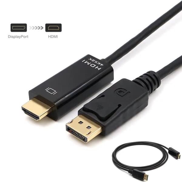 DisplayPort–HDMI-kaapeli – Zamus – 4K 30Hz – 1,8 m – Musta – Urossovitin