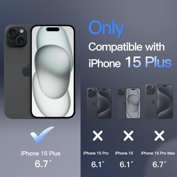 Kompatibel med iPhone 15 Plus Sort Magsafe Cover