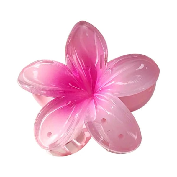 Mode Äggblomma Hårklämmor för Kvinnor Böhmisk Stil Blomma Stor Hårklo Hårnål Strandsemester Flickor Håraccessoarer beige pink