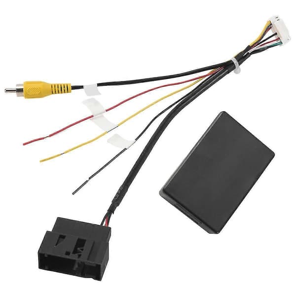 RGB till (RCA) AV CVBS Signalomvandlare Dekoderbox Adapter för Fabriksmonterad Backkamera Golf 6 CC black