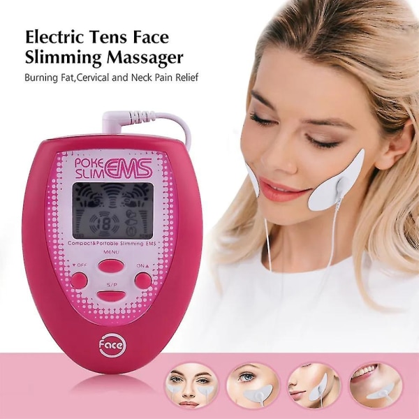 Ems elektrisk ansiktsbantning 4 lägen massageapparat Ansiktsmuskelstimulering Avslappningsmaskin