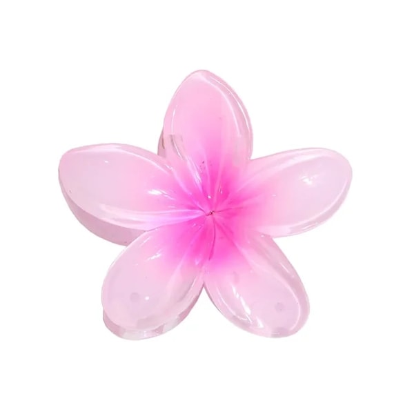 Mode Äggblomma Hårklämmor för Kvinnor Böhmisk Stil Blomma Stor Hårklo Hårnål Strandsemester Flickor Håraccessoarer beige pink