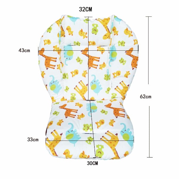 Setetrekk for barnestol, dyremotiv, pustende Red giraffe