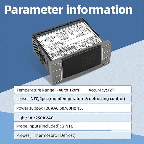 XR06CX-4N1F1 Temperaturkontrollere, Programmerbar Digital Termostat med Sensorprobe