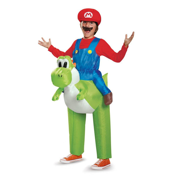 Super Mario puhallettava asu, Mario ratsastaa Yoshilla, lapsen koko One Size 1