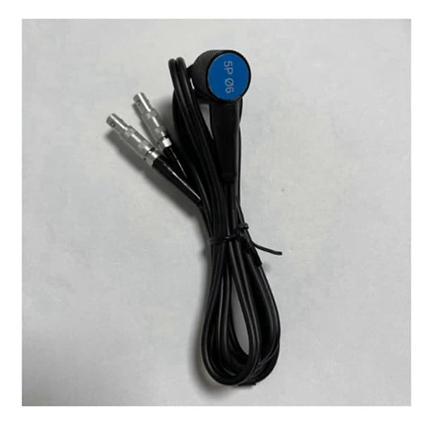 2X Ultralyd tykkelsesmåler Probe Kabel Transduser Diameter 10mm/5MHz Probe Black
