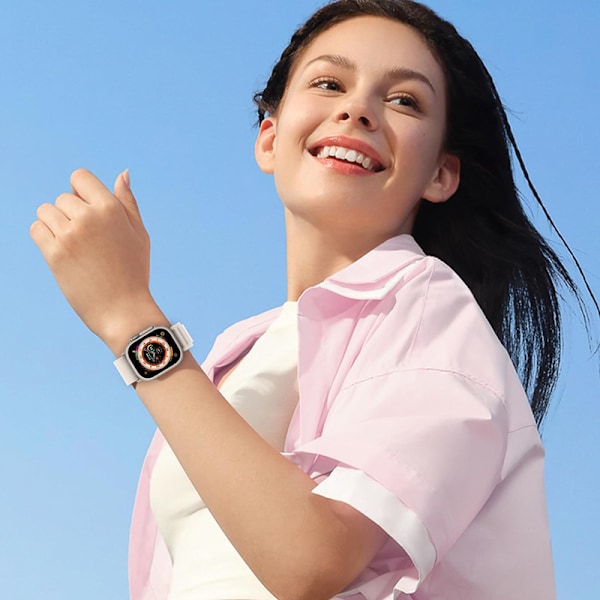 Loop-ranneke yhteensopiva  kellon rannekkeen kanssa 49mm 44mm 40mm 45mm 41mm 42mm 38mm 49 mm Nylon bralet iwatch -sarja Ultra 8 7 se 6 5 3 spa gray Series S10 42mm