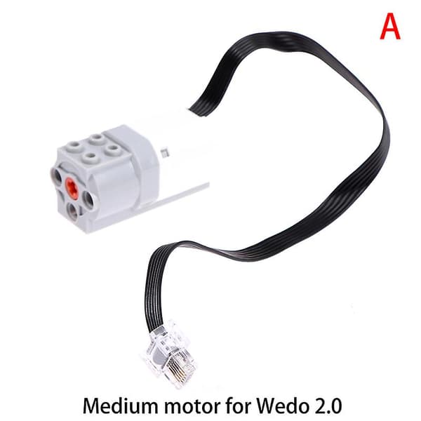 Wedo 2.0 Medium Motor Byggeklodser Kompatible med 45300 Robotik [DB] Sort Black A