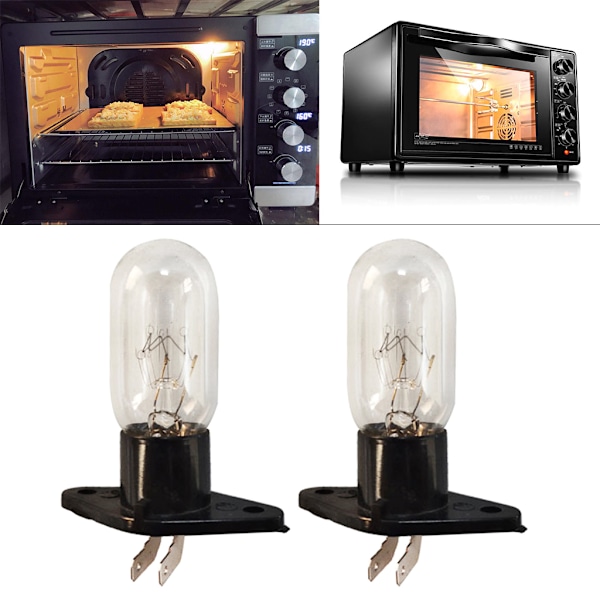 2A 240V 25W Mikrovågsugn Lampa Kylskåpslampa Sockel med Hållare