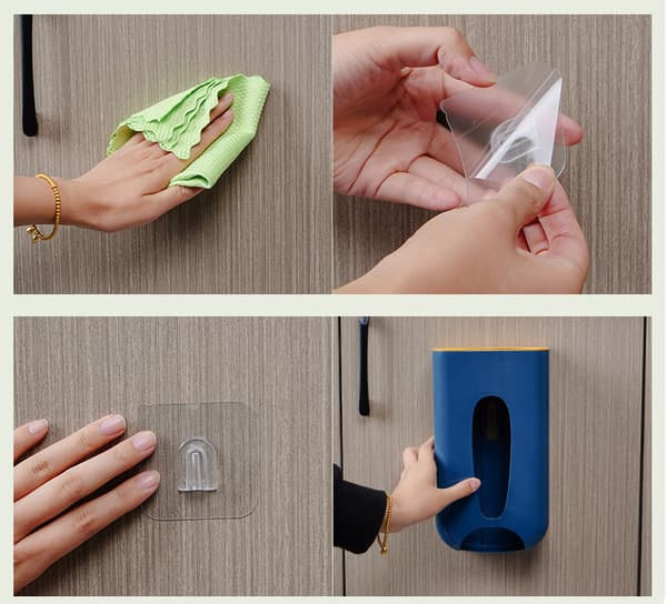 Wall-mounted storage box for plastic bags, orange, 14*7*25cm