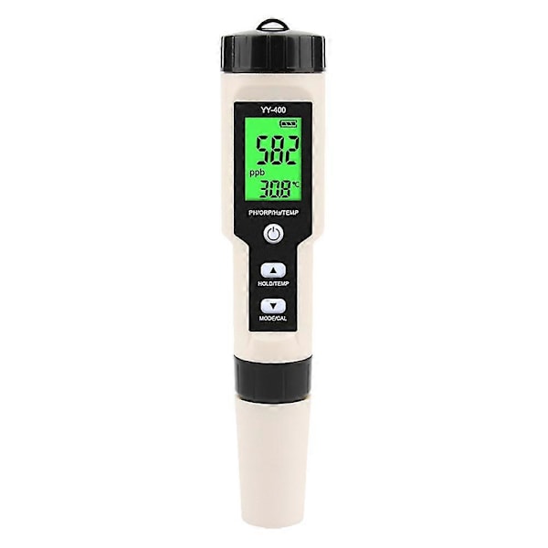 4 i 1 YY-400 PH/ORP/H2&TEM Mätare Digital Vätekoncentrationstestare för Akvarium, Pool As shown