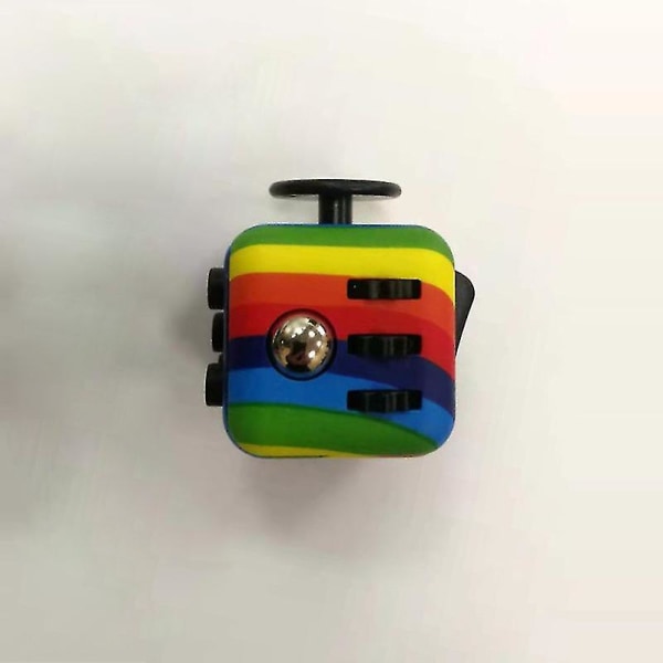 Fidget Cube Leksak för Stress och Ångestlindring rainbow