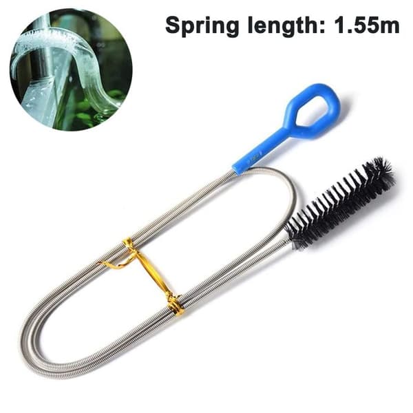 1 avloppsborste, 155 cm, flexibel, nylon, för rör, kylskåp, akvarium.