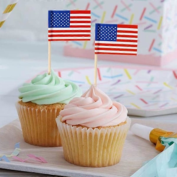 65 mm Tandstikflag, Papirflag til Madpræsentation og Mærkning 100pcs German toothpick 100pcs