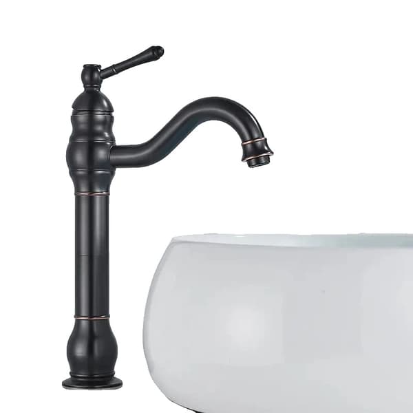 Basin Mixer, Single Handle, Ceramic Valve, Black High