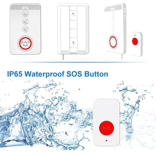 Nødalarm System 4G 433MHZ SOS Toveis Intercom Anrop EU Plugg