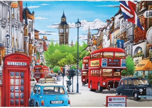 Timanttimaalaus 30x40cm - Lontoon Big Ben Multicolor multif\\\\u00e4rg